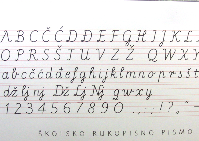 Novo školsko hrvatsko pismo/© Marko Čuljat Lika press Gospić                                                                                                                                                                                              