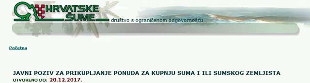 kupnja šume
